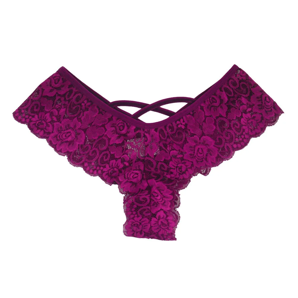 Hot Pink Новые сексуальные кружевные трусики танга, трусики, хорошее эластичное нижнее белье для женщин, мини стринги, стринги с v-образным вырезом на спине, бразильские трусики, calcinha 3XL, 2XL, XL-S - Цвет: Hot Pink