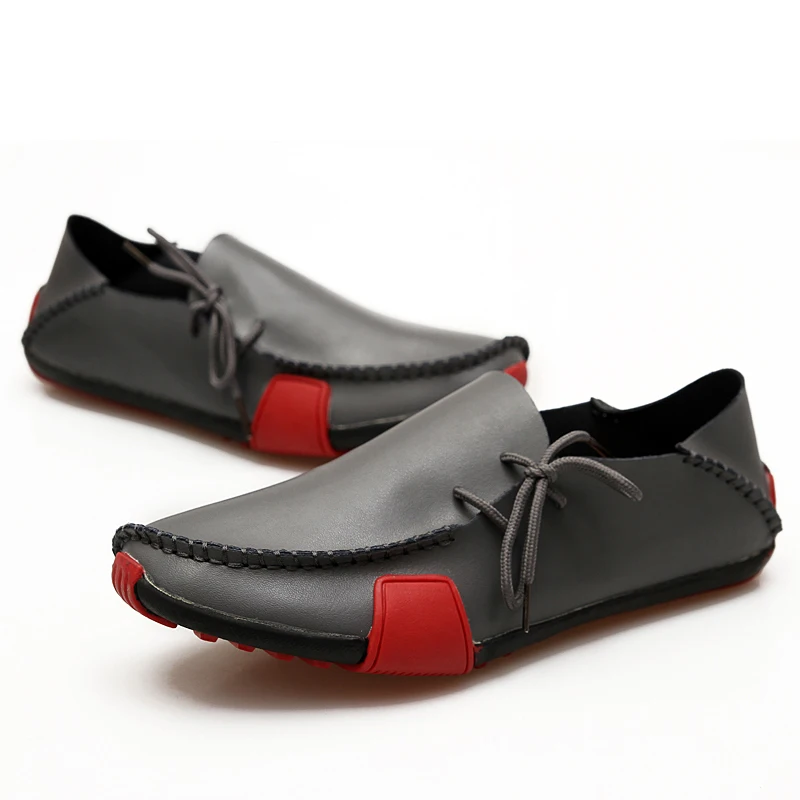 Натуральная Кожа Большой Размер Мужская Обувь для Вождения Хорошее Качество