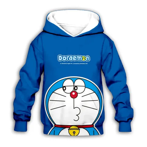 kawaii Doraemon 3D print Kids hoodies sweatshirt baby boy girl Children Cartoon anime hooded streetwear set pullover suit pants
