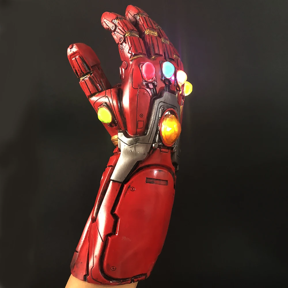 Железный человек Nano Gauntlet светодиодные перчатки танос Бесконечность рукавица Мстители конечная игра оружие Железный человек Броня Тони Старк косплей реквизит