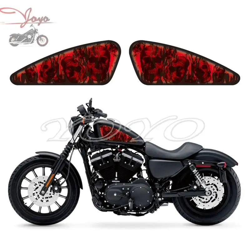 Наклейка с красным черепом для мотоцикла наклейки топливного бака Стикеры Harley