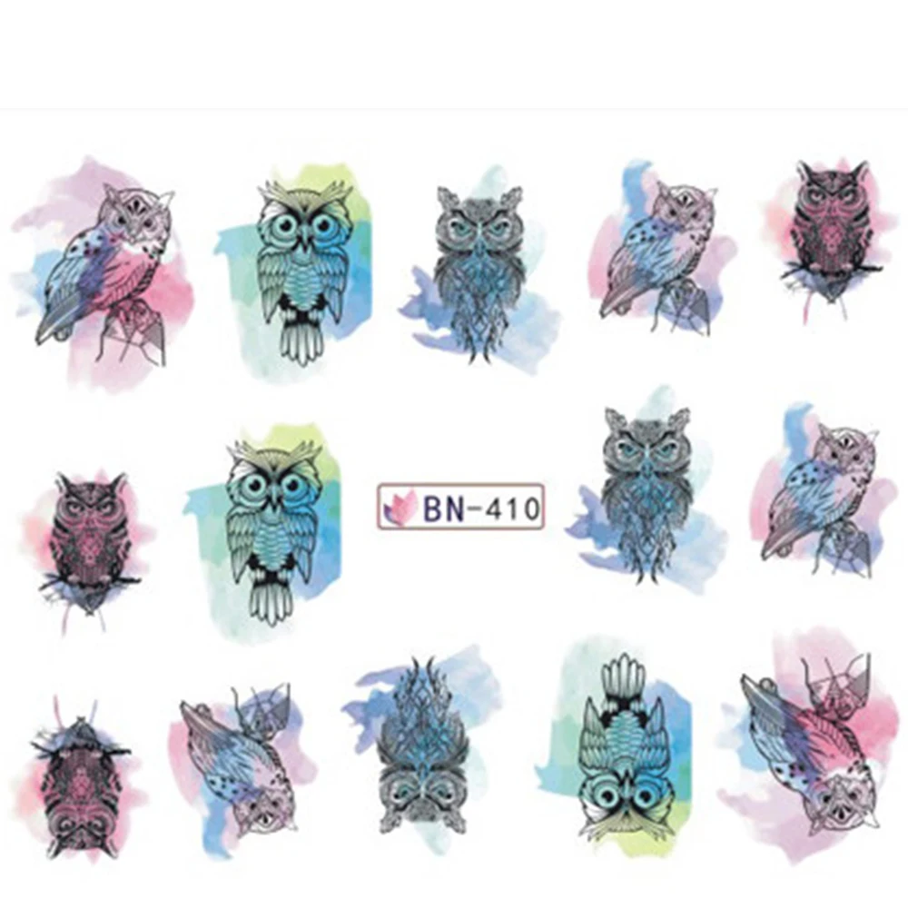 12 видов конструкций ногтей акварельные наклейки Красота татуировки временно