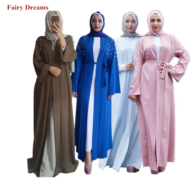 Абая для женщин Дубаи пальто черный синий розовый красный мусульманский кафтан