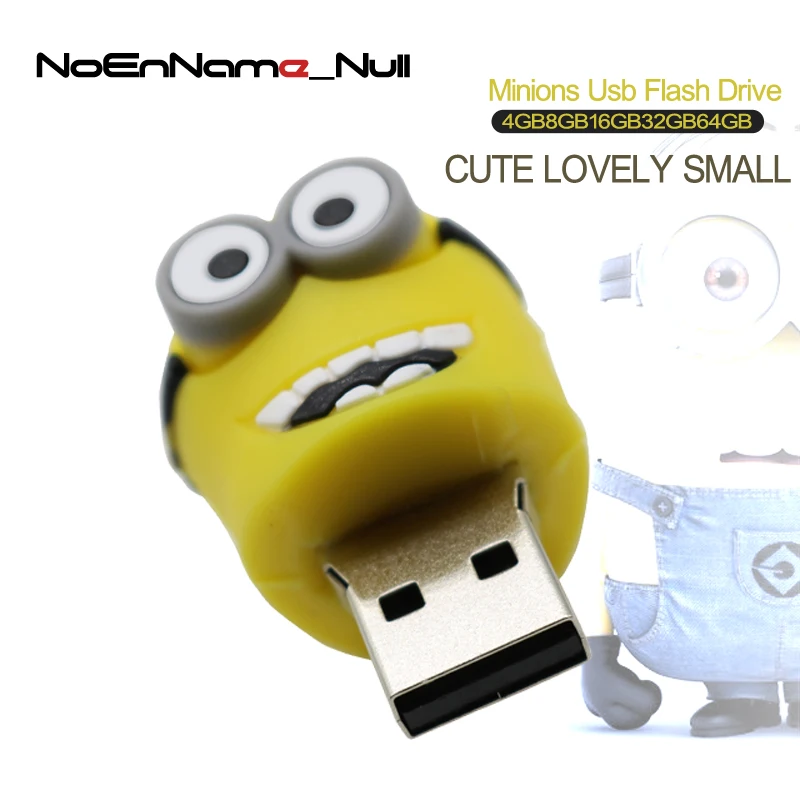 USB 2,0 мультфильм Миньоны Usb флэш-накопитель 4 ГБ 8 ГБ 16 ГБ 32 ГБ Флешка Милый U диск 64 Гб Флешка карта памяти