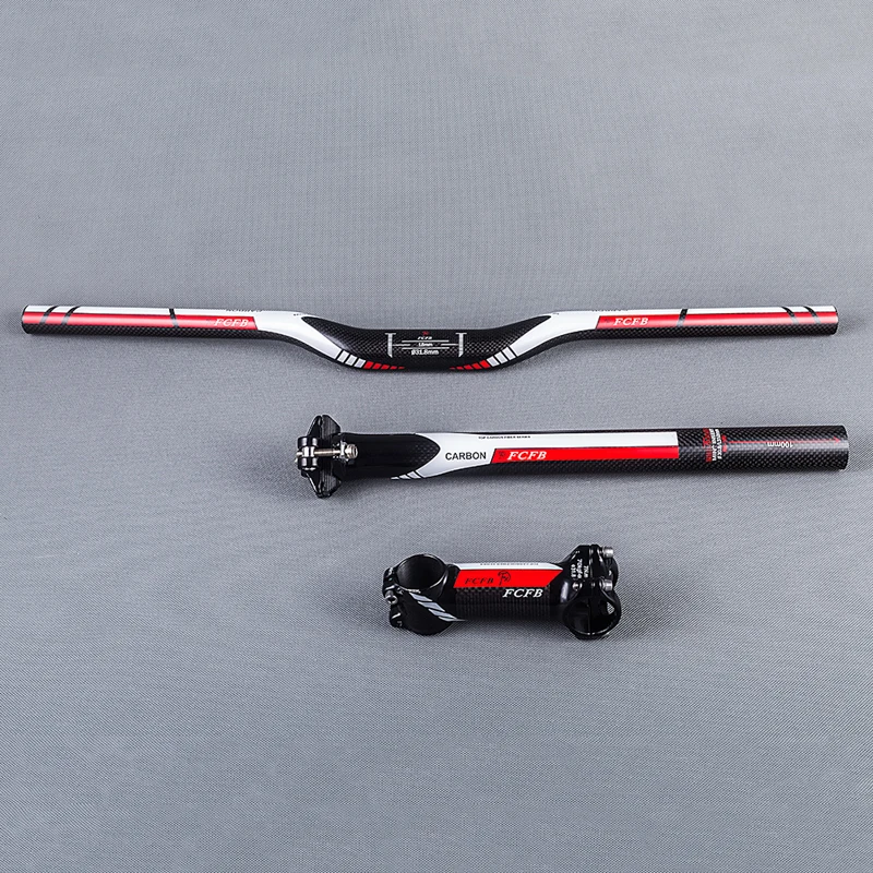 Красные глянцевые горные велосипеды FCFB из углеродного волокна 3k