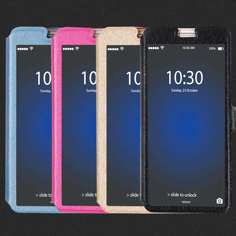 Чехол AXD с откидной крышкой и окошком для Cubot X18 Plus R9 R11 Rainbow 2 прозрачная подставка