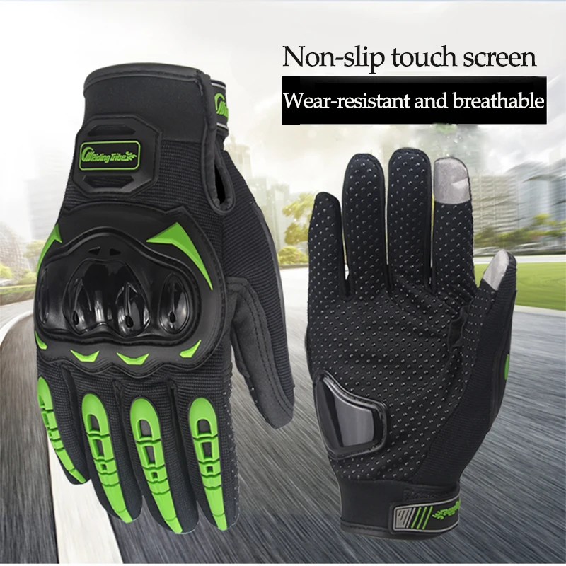 Перчатки для езды на мотоцикле с сенсорным экраном мужчин и женщин летние