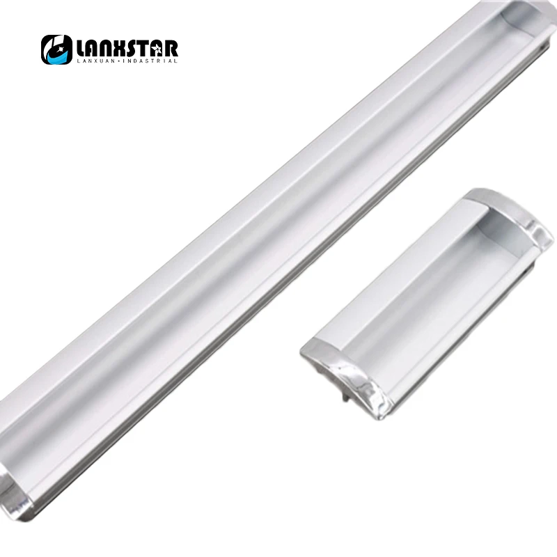 Простота современные длинные скрытые ручки из алюминиевого сплава для ящика