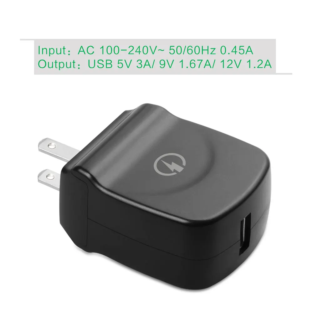 LVSUN ЕС Австралия Великобритания США Plug 15 Вт 5 В 3A универсальное настенное USB