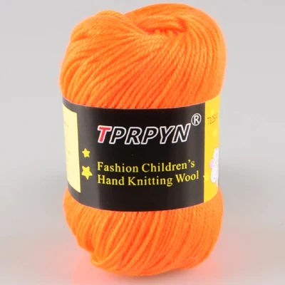 41 orange TPRPYN 1 шт = 50 г 135 метров дешевая пряжа для вязания крючком из Китая, органическая детская шерстяная пряжа, моток, экологически чистый краситель - Цвет: 41 orange