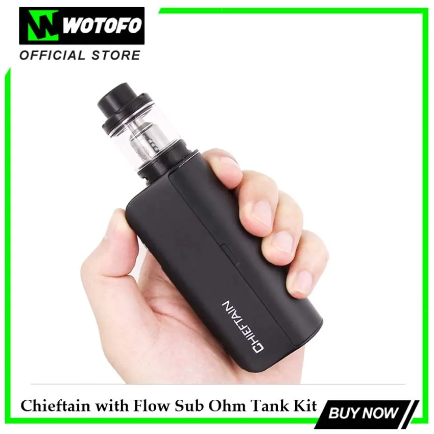Оригинальный Wotofo вождь Mod с потоком Sub Ом резервуар 510 нить 24 мм 2 мл 4 80 Вт