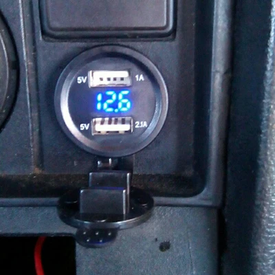 Двойной USB 3.1A/4.2A мотоцикл Прикуриватель автомобильного прикуривателя Зарядное устройство розетка зарядное устройство+ светодиодный цифровой вольтметр метр монитор