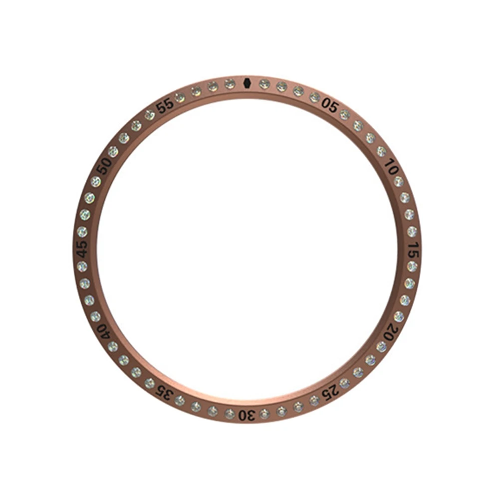 Rose gold Бриллиантовая оправа кольцо для samsung Galaxy Watch 46 мм/42 мм/gear S3 клеющаяся крышка из нержавеющей стали защита от царапин столкновения - Цвет: Rose gold