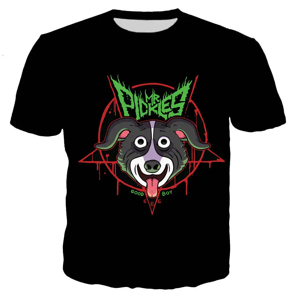 Новинка, крутая футболка для мужчин/женщин, 3D принт Mr Pickles, футболки с коротким рукавом в стиле Харадзюку, футболка, уличная одежда, топы