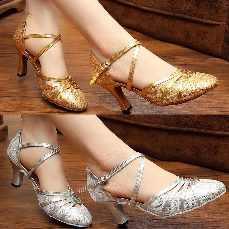 Обувь для латинских танцев Женская Современная обувь из искусственной кожи с