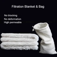 5pcs aquarium filter bag blankets washable reusable mesh foam carpet sock drawstring bag for fish marine filtration system