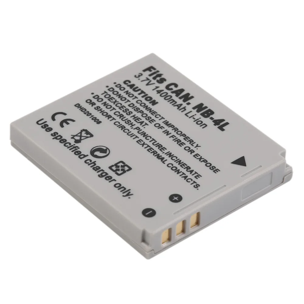 Лучшие предложения новая 3 7 v 1400 mah батарея Замена для canon nb-4l литий-ионный