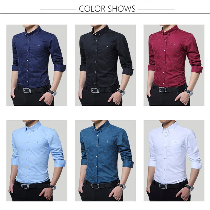 BROWON Winter Mens Dress Shirts Warm Thick Fabric Velvet Shirt Men Turn-down Collar Korean Style Slim Fit Clothes Plus Size | Мужская