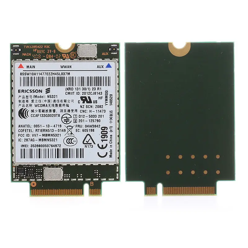 Карта беспроводного адаптера для 04W3842 3G WWAN карты Lenovo thinkpad T440S T440P W540 Ericsson N5321 |