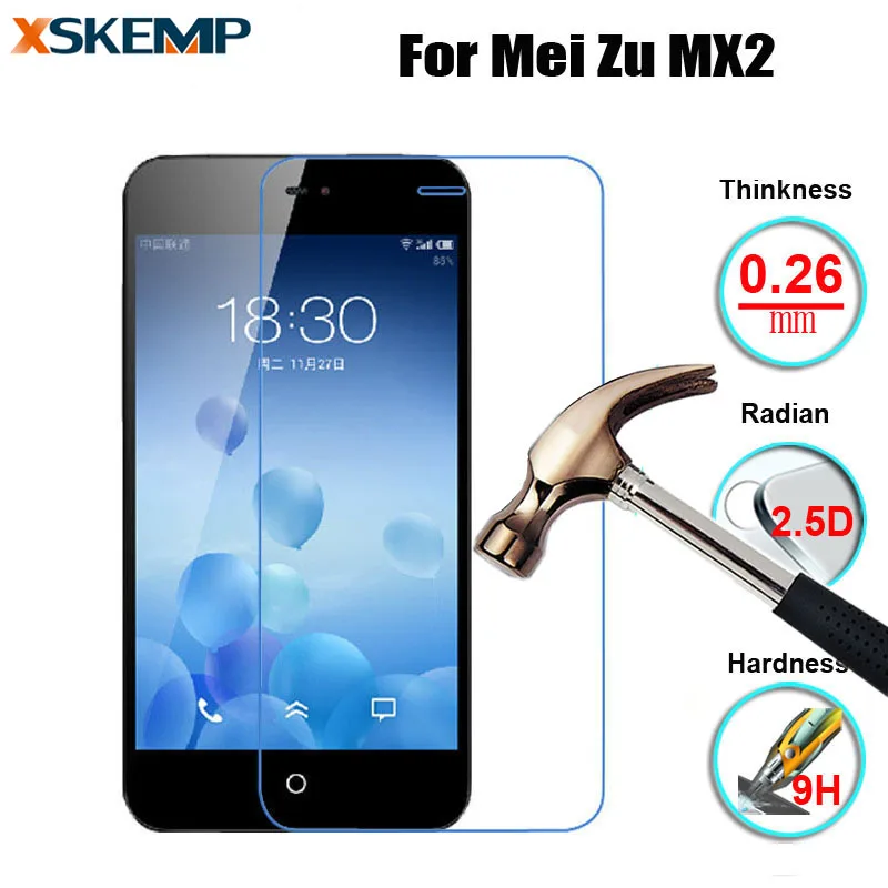 Глянцевое закаленное стекло премиум класса для Meizu MX2 2.5D Arc Edge 0 26 мм 9H защита