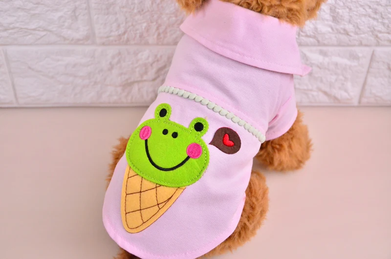 2017 сезон: весна–лето Новый Одежда для собак Pet Футболки Cat Тедди Чихуахуа рубашка