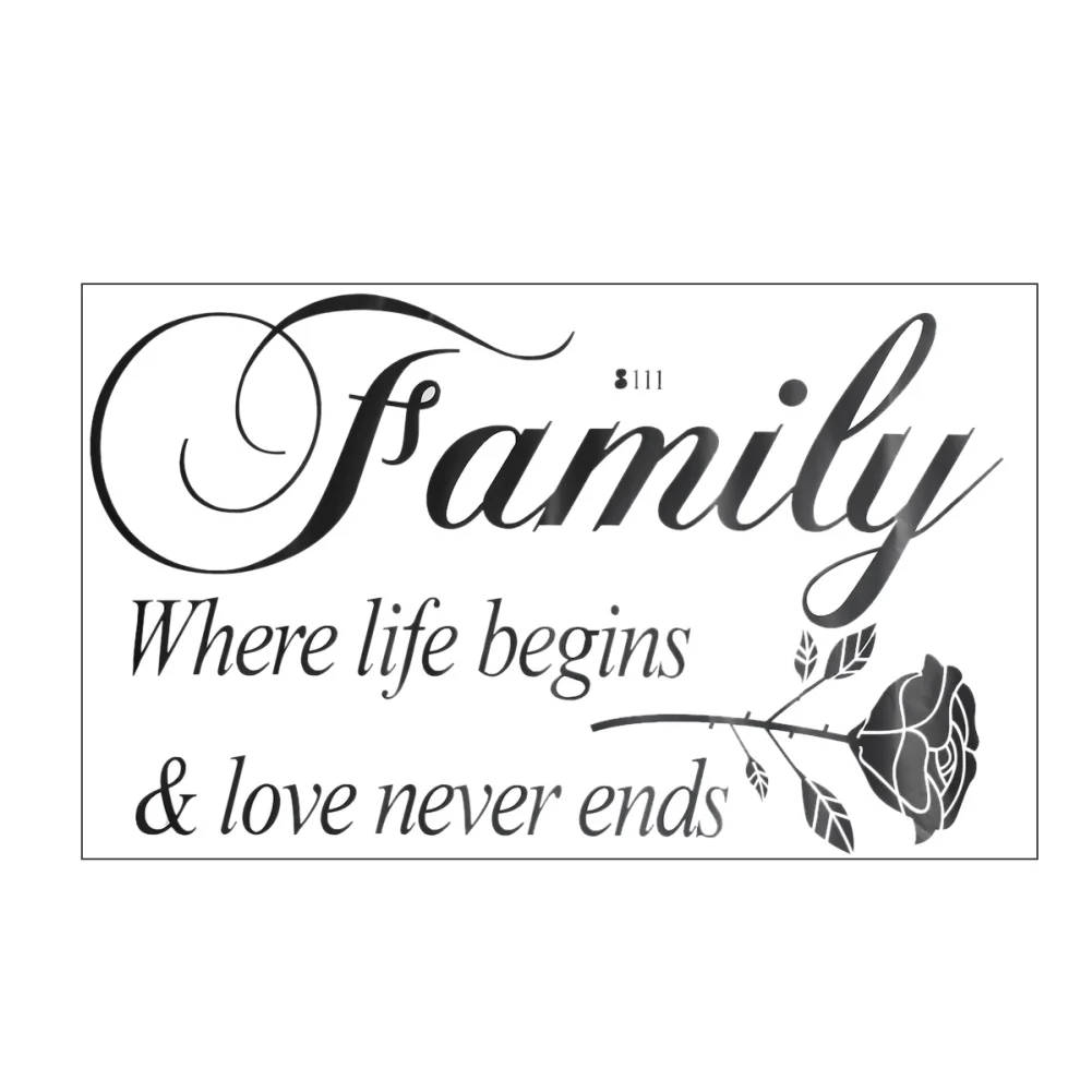 

1Pcs Removable Rose Flower Art Decal Mural Wall Sticker Home Room Mirror Furniture DIY Craft Decoration