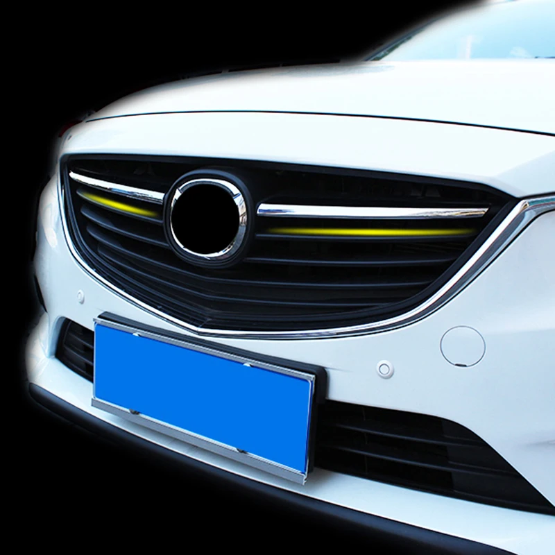 AX Хром Передняя Центральная сетка решетка крышка для Mazda 6 Atenza m6 Gj 2014 2015 отделка