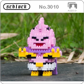 SC аниме Dragon Ball Z Son Goku Супер Saiyan Vegeta Frieza Majin Buu Cell DIY мини-строительные алмазные маленькие блоки игрушки новые в сумки - Цвет: Fat Majin Buu