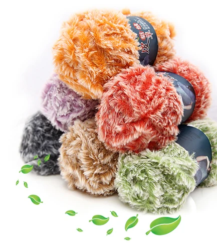 400 grams thick fur warm Winter yarn for hand knitting 4 balls different colors available | Дом и сад