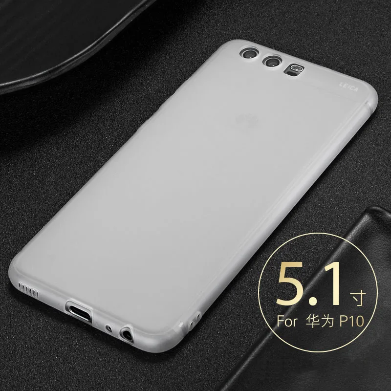 Прозрачный CAPSSICUM Ультратонкий Мягкий матовый чехол для huawei P10 P10 Plus чехол s TPU Гибкая тонкая гелевая задняя крышка P10Plus - Цвет: Прозрачный