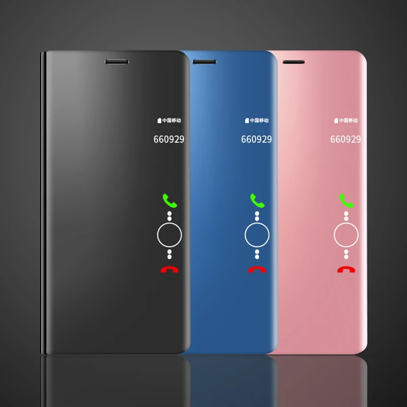 Умный зеркальный чехол с окошком для huawei P20 Lite P20 Pro P10 Lite P9 Lite Honor 8 9 Lite mate 9 10 Pro чехол с держателем