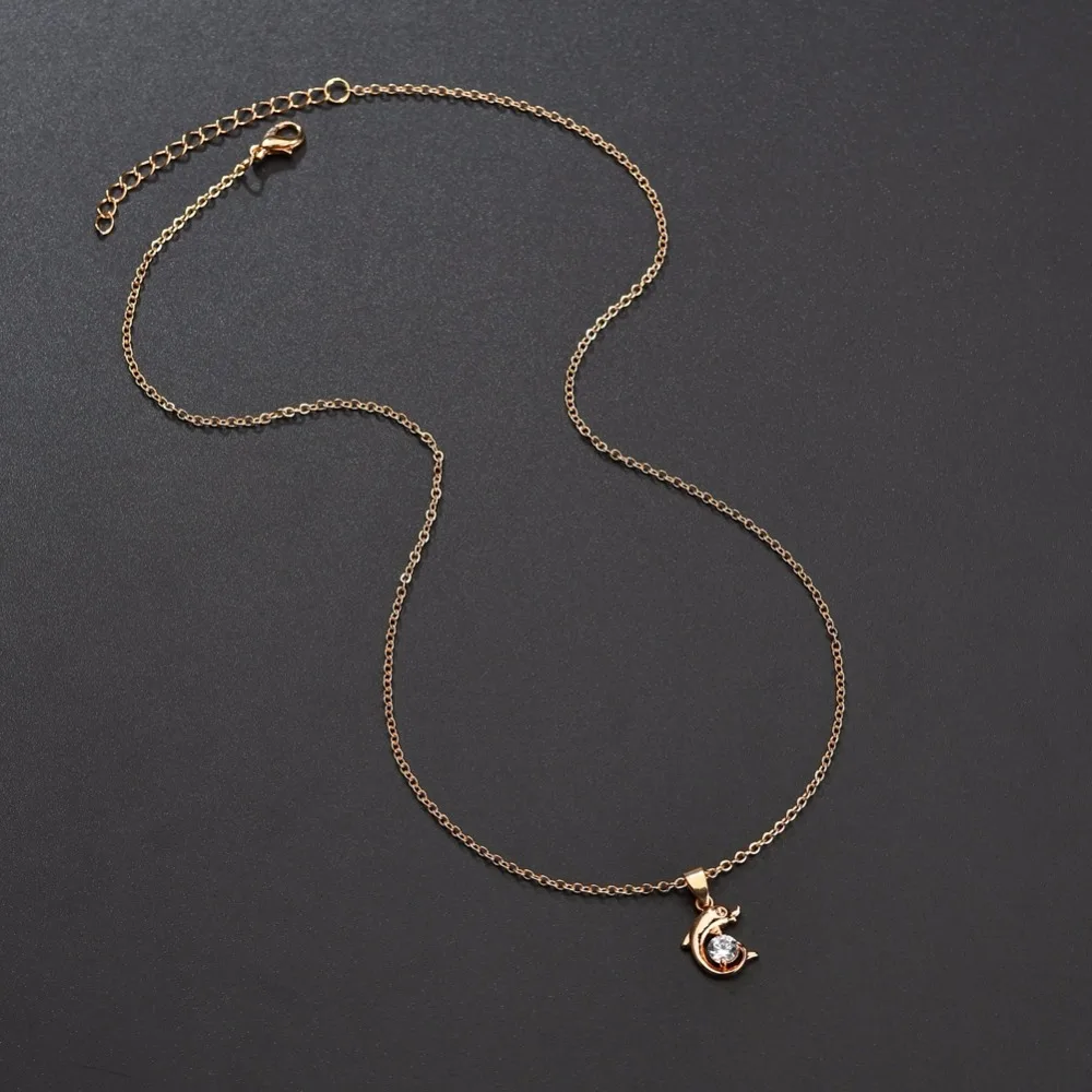 UAM элегантные Кубические Подвески из ожерелья циркона золотистого цвета с