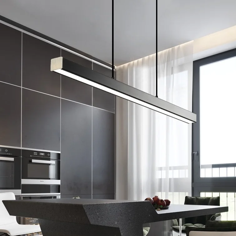 Modern LED Pendant Light Fixtures Creative Rectangle Hanging Lamp Nordic Lamps Aluminum Hanglamp Simple Acrylic Loft Luminaire