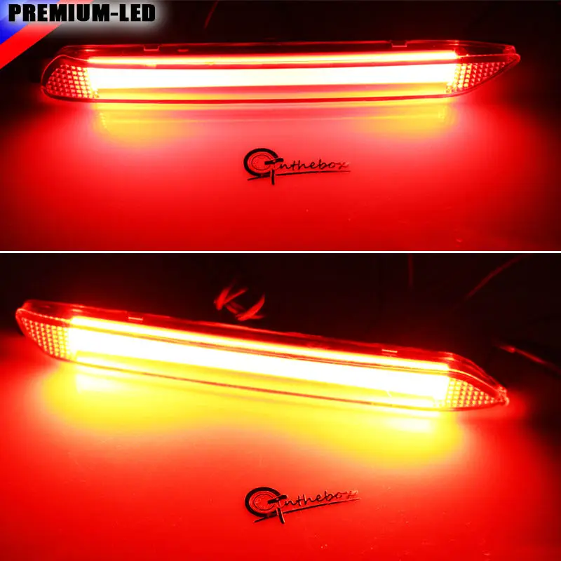 (2) задний фонарь красный 3D оптический стиль Светодиодный отражатель бампера для