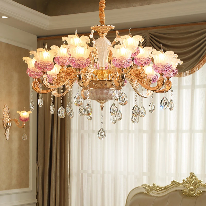 Европейский современные люстры хрустальная люстра для гостиной светодиодные