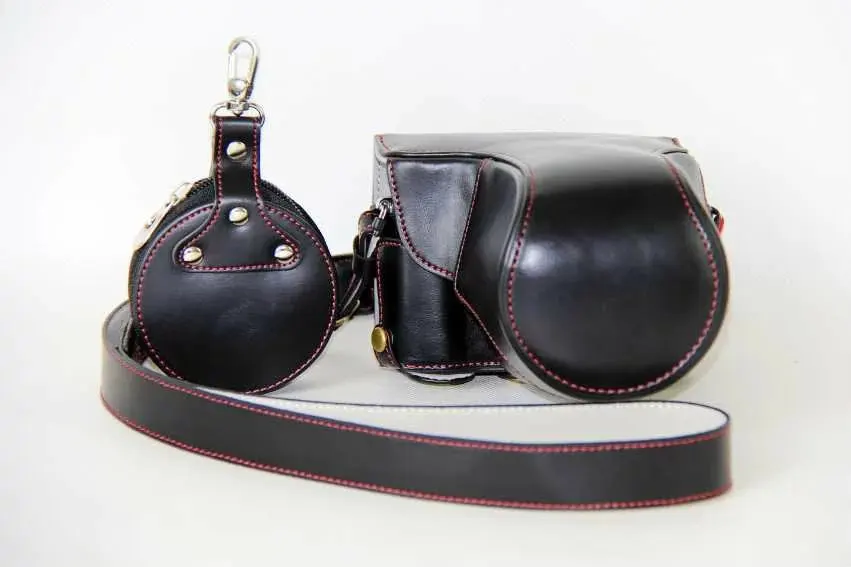 

Luxury Camera Case For Panasonic Lumix DMC-GX80 DMC-GX85 GX80 GX85 PU Leather Camera Bag Open battery design +Battery Bag