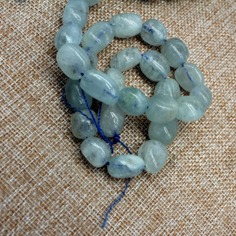 

Natural Stone Aquamarine Irregular Shape 10-14mmDiY jewelry making bracelet necklace Approx 39cm