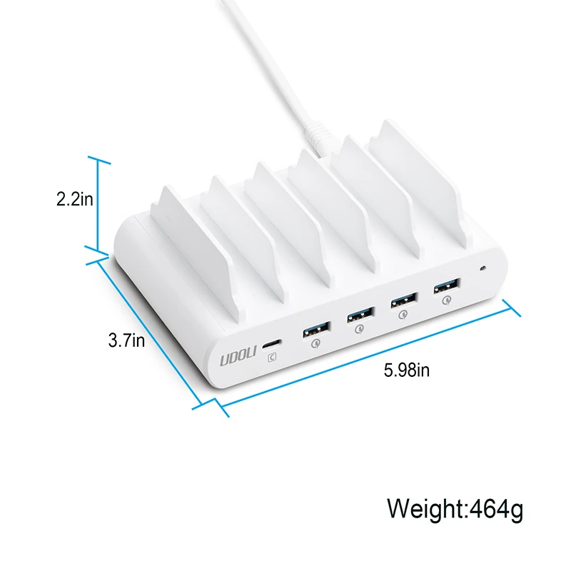 110 Вт 5 портов USB USB-C type-C QC 3,0 Универсальное зарядное устройство для ноутбука зарядная станция для ноутбука Macbook iPhone X/iPhone 8/iPhone xs