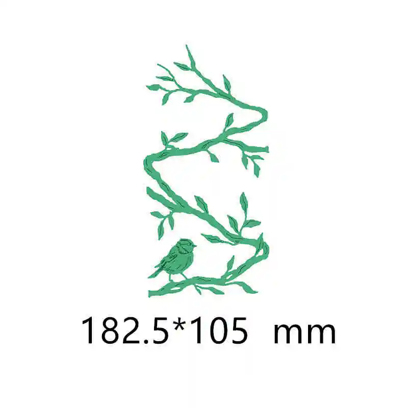 Picture 6 3D Tags Bird Branch Bare Tree Butterfly Poppies Lilies Metal Cutting Dies for DIY Scrapbooking Craft Paper Cards Making New - Цвет: Picture 6