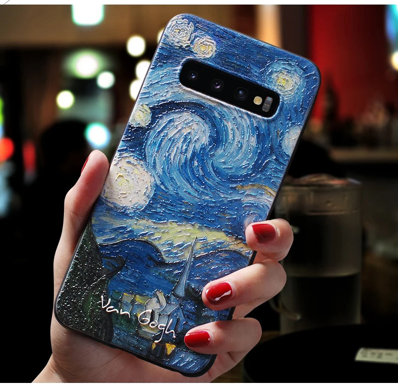 Для samsung Galaxy S8 S9 плюс S10e S10 A10 A20 A30 A40 A50 A70 чехол S10Lite S10Plus чехол Крышка Симпатичные искусства подсолнечника 360 черный чехол