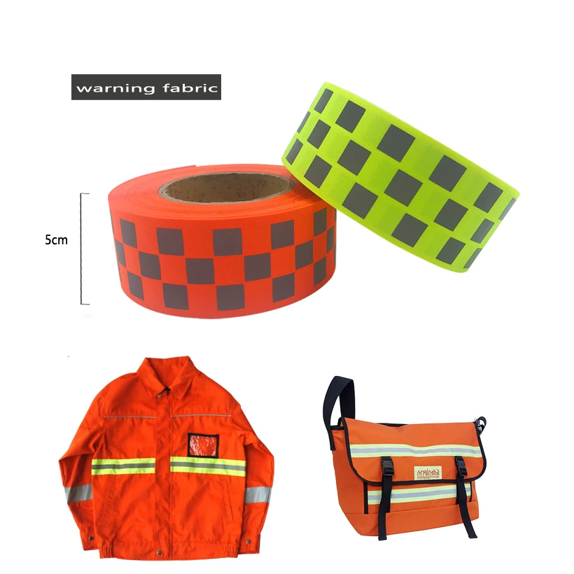 450 cd/lux.m2 флуоресцентная желтая и оранжевая предупреждающая лента с небольшим