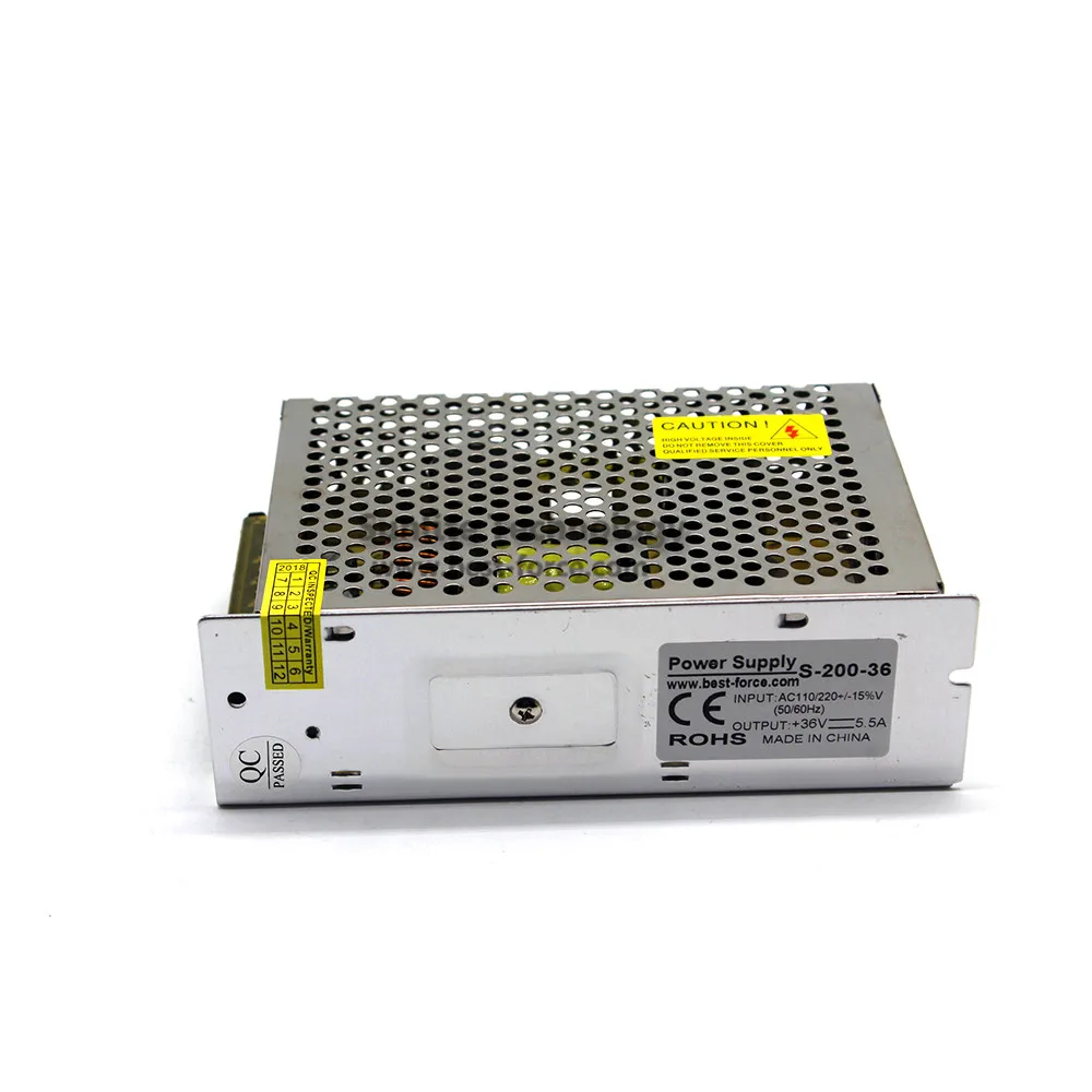 Высококачественный 36V 5.5A 200W стабилизированный импульсный источник питания для