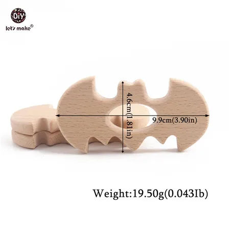 batman Let's Make/1 шт. Прорезыватель для зубов, деревянные кольца в виде животных, единорог, камера, ежик, деревянный Прорезыватель для зубов, кулоны для кормления, игрушки для прорезывания зубов - Цвет: batman