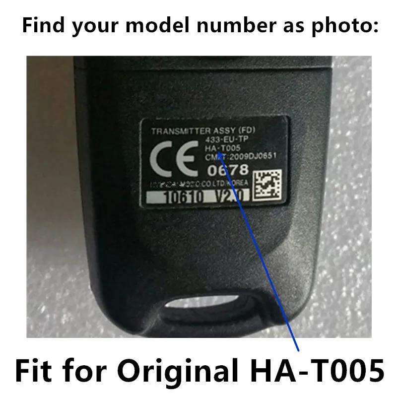QCONTROL пульт дистанционного ключа HA-T005 CE0678 для HYUNDAI i30 автомобиля 433 МГц TOY40 ключ лезвие ID46 чип