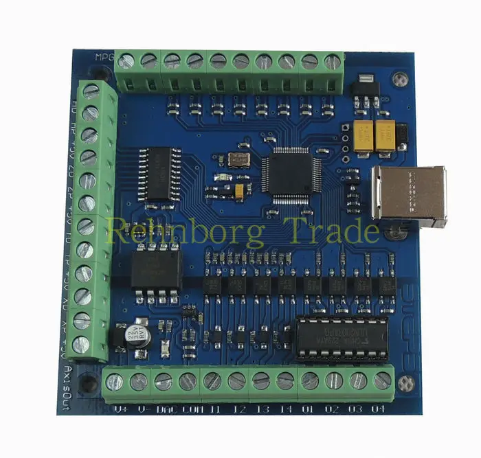 Заводские магазины 100 кГц CNC mach3 USB 4 оси шагового двигателя контроллер Breakout Board USBCNC Гладкий Степпер Motion card 24V