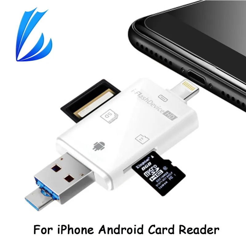 LL TRADER TF USB память и Micro SD кард-ридер адаптер i-Flash Drive мульти-карта OTG ридер для iPhone 5/5S/5c 6/Andriod/PC