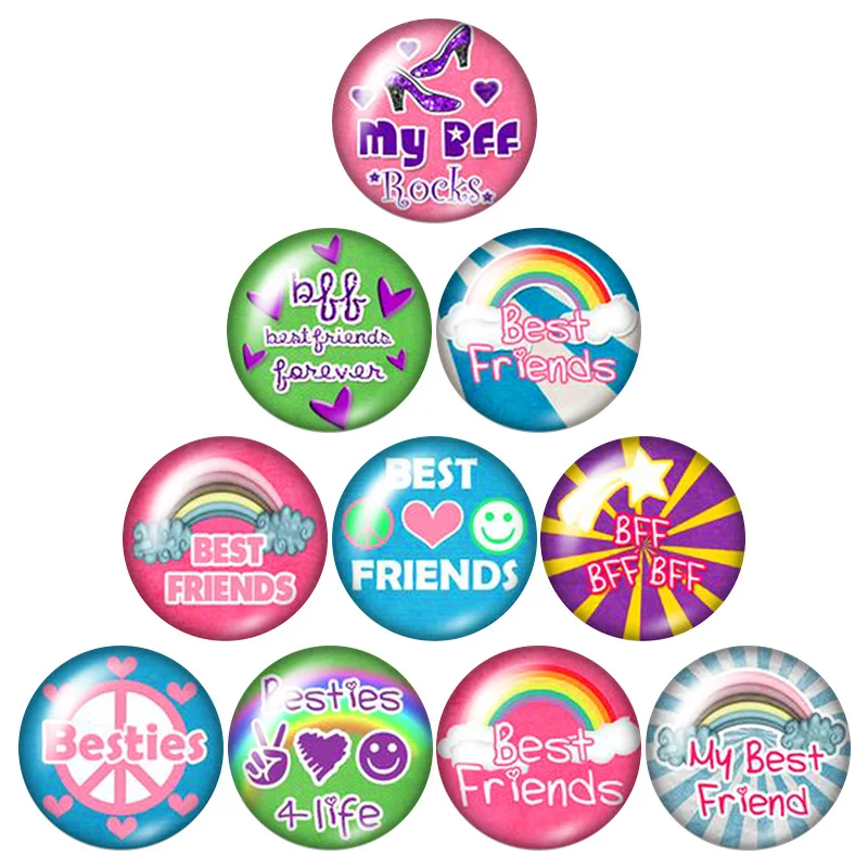 Новая модель Love pets BBF Wrods 10 шт. Смешанные 12 мм/16 мм/18 мм/25 мм круглые фото стеклянные