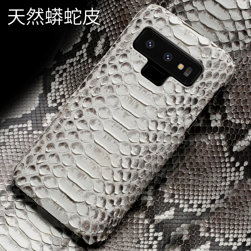 Задняя крышка из натуральной кожи питона чехол boa constrictor для телефона Samsung Galaxy Note 9