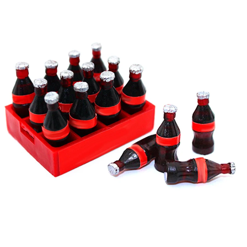 

Miniature Drinks Tray A Dozen Drink Bottles Dollhouse Accessories Kids Toy Gifts BM88