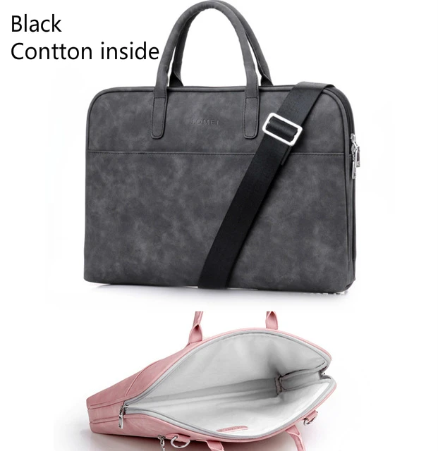 Cotton Black Модные женские ПУ водонепроницаемые устойчивые к царапинам сумки для ноутбука 13-15,6 дюймов Сумка для ноутбука сумка для ноутбука MacBook Air - Цвет: Cotton Black
